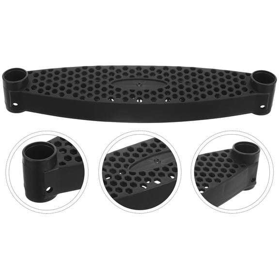 NICERIO Durable Black Plastic Trampoline Ladder Step with Anti Skid Surface for Stability