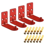 NICERIO Red Metal Fire Extinguisher Bracket for Home Use Easy Access 4Pcs