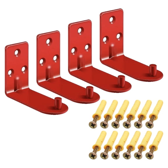 NICERIO Red Metal Fire Extinguisher Bracket for Home Use Easy Access 4Pcs