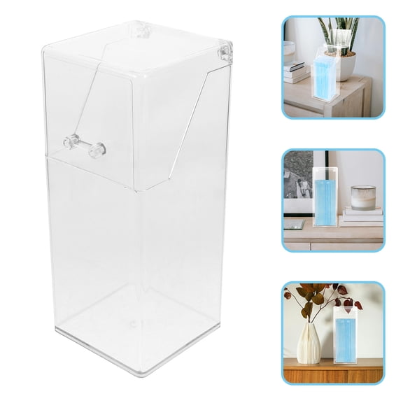 NICERIO Facial Mask Holder Organization Plastic Transparent Office Desk 1Pcs