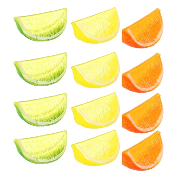 NICERIO Fake Lemon Block Assorted Color 12Pcs Plastic Fruit for Supermarket Display