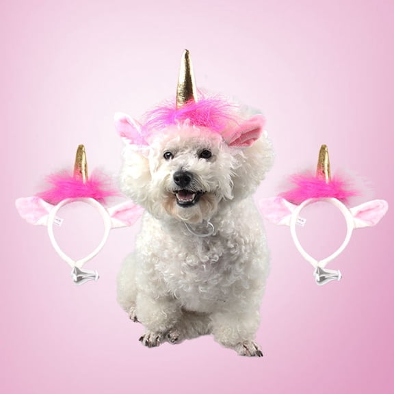 NICERIO Festival Pet Hair Hoop Unicorn Shape Comfortable Fashion Accessory for Pets