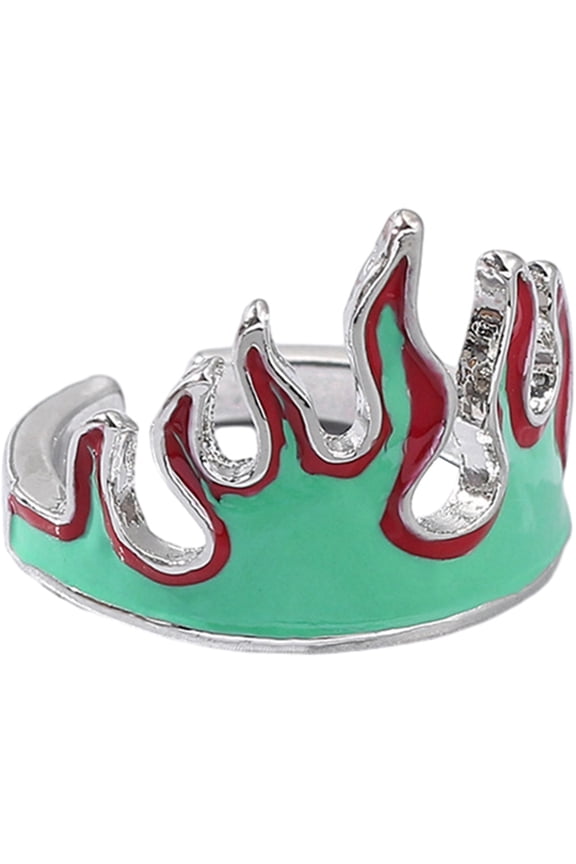 Flame Ring Women's Rings Multi Metal 1Set Open Design Fashion Statement
