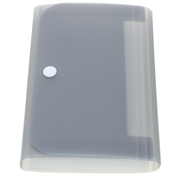 NICERIO Portable Grey Plastic Birth Certificate Holder with Expanding File Folder for Travel and Document Organization