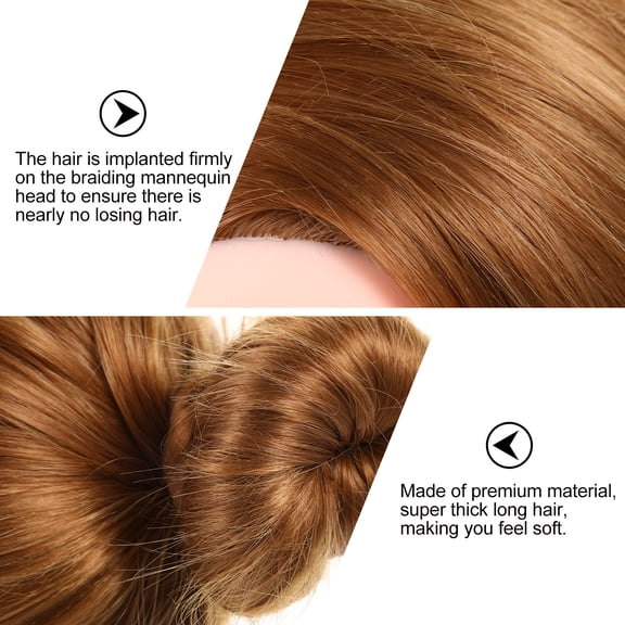 NICERIO Hair Model Doll Head Synthetic Materials 1Pack