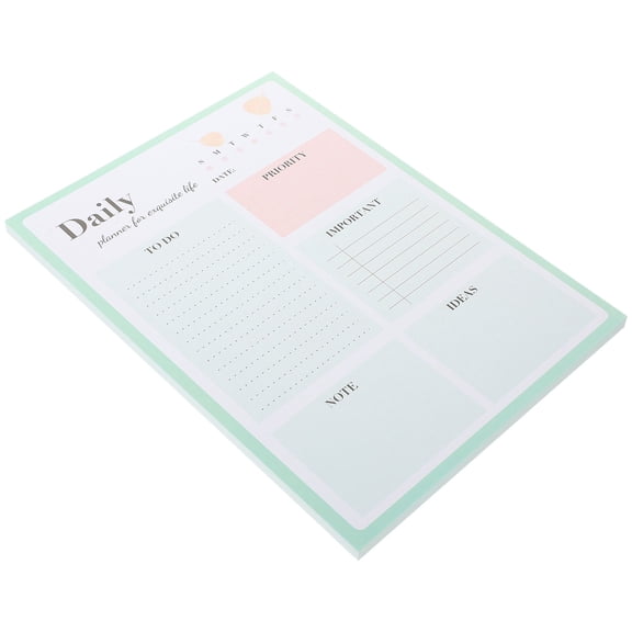 NICERIO Green Daily to Do List Notebook for Work and Study with Easy Tear Off Schedule Pad