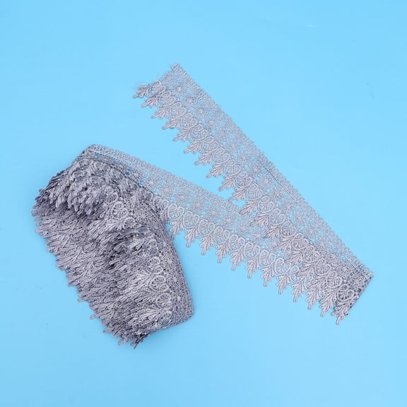 NICERIO Grey Cloth Art Accessories Embroidery Lace Ribbon Suitable for DIY Crafts and Floral Arrangements