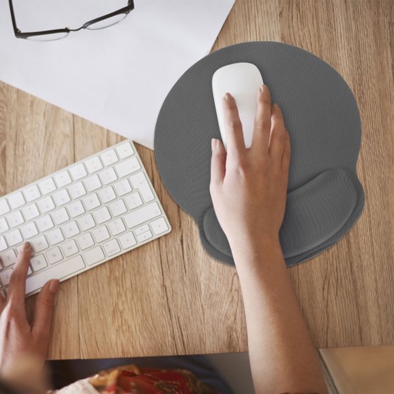 NICERIO Wrist Rest Mouse Mat for Computer Grey Sponge Memory Material Anti Slip