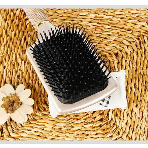 NICERIO Hair Paddle Brush Golden Color with Wide Flat Head for Easy Blow Drying and Styling