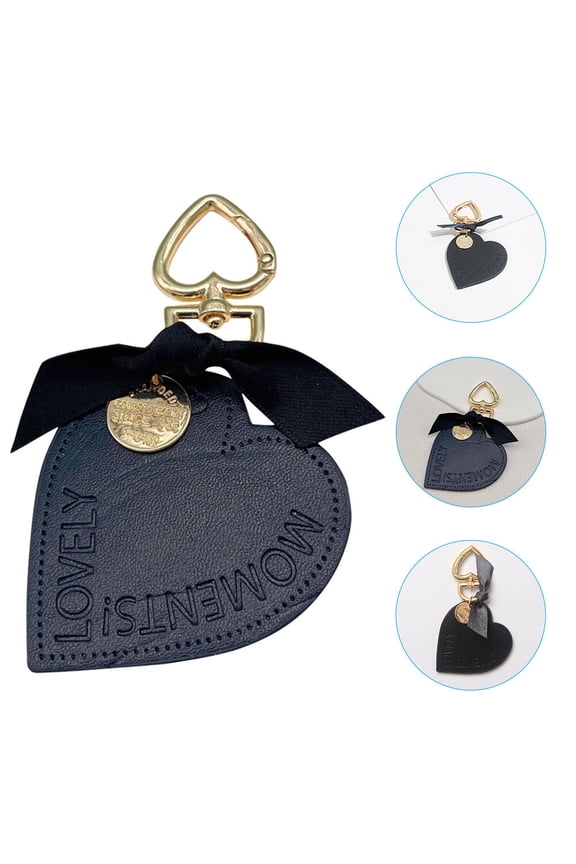 Heart Shaped Black Key Pendant for Bag Backpack Or Key Chain Decoration