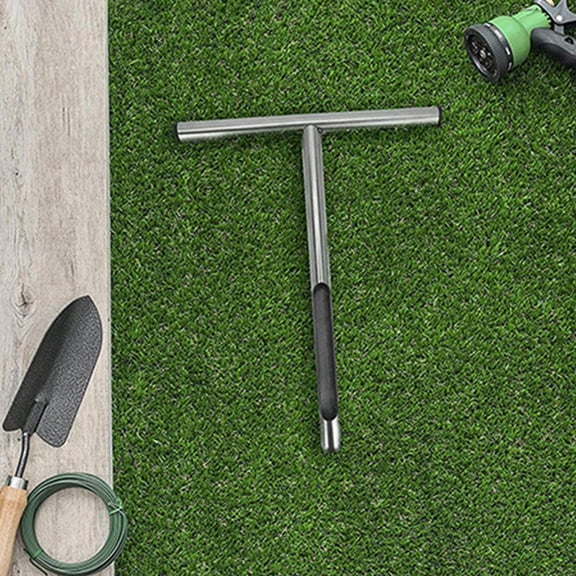 NICERIO Heavy Duty Metal Soil Sampling Tool with Easy Grip T Handle for Outdoor Use