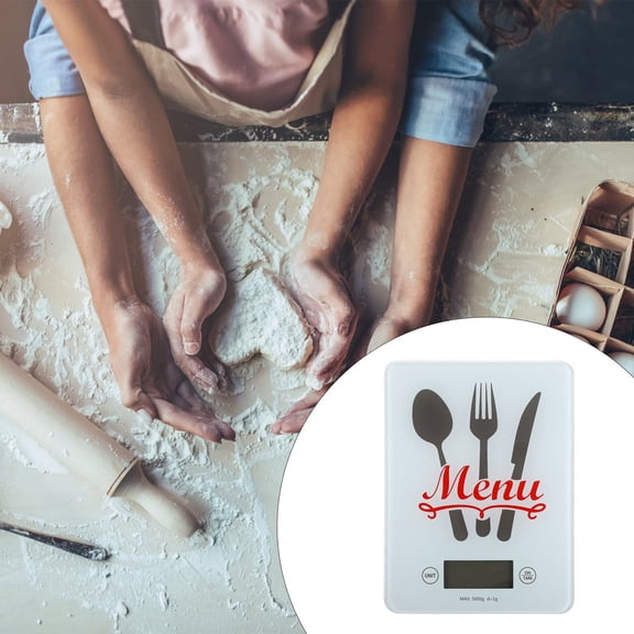 NICERIO Digital Kitchen Scale with High Precision Strain Gauge for Home Use White