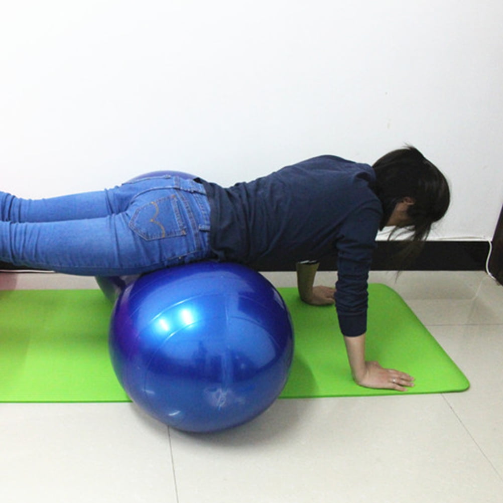 NICERIO Thicken Pilates Ball Blue Exercise Ball for Stability and Muscle Development