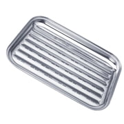 NICERIO Household Grilling Pan Bbq Serving Tray Basket Stainless Steel 1Set