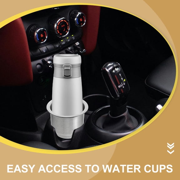 NICERIO LED Cup Holder with Stainless Steel Finish for Rv Boat Sofa Couch with Night Light