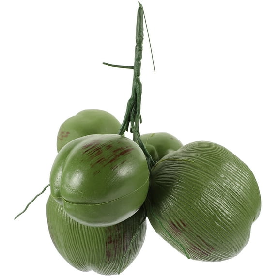 NICERIO Lifelike Plastic Coconut Decor Simulation Fruit Model for Tabletop and Party Decoration