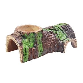 NICERIO Light Brown Reptile Habitat Cave with Feeding and Basking Features for Bearded Dragons and Turtles
