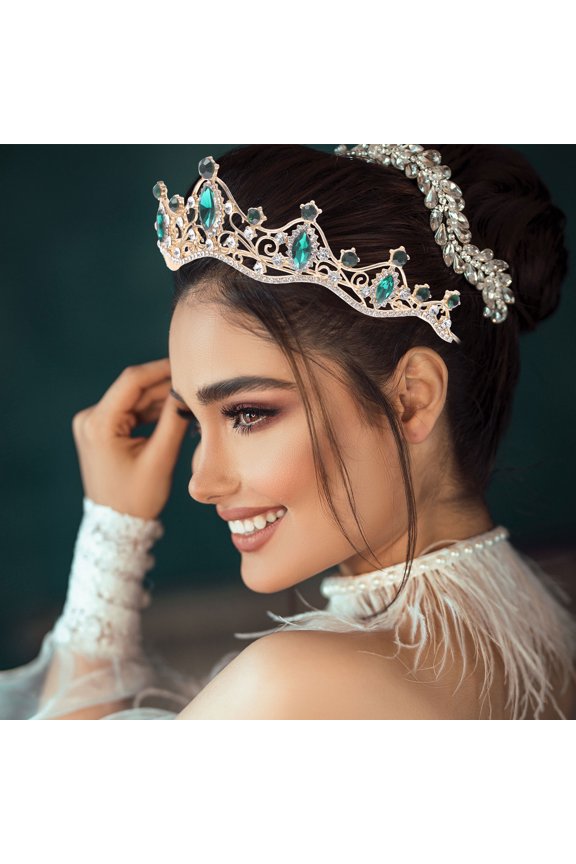 Lightweight Alloy Bridal Tiara Crown Hairband for Wedding Headpiece and Party Decoration