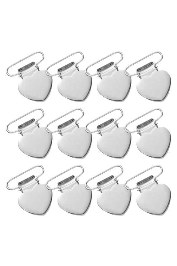 Luxshiny 40Pcs Plated Silver Metal Suspender Clips with Quick Release for Overalls and Pants Adjustable Fit