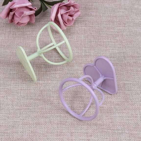 NICERIO Makeup Drying Rack Powder Puff Stand Holder For Storing And Drying Sponges 2Pcs Violet Plastic Elegant Design