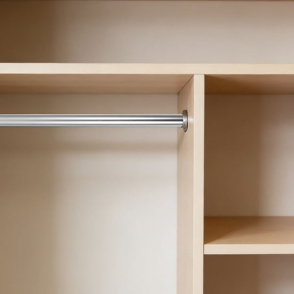 NICERIO Metal Clothes Hanging Rod Stainless Steel Sturdy Closet Bar Rod for Wardrobe Use
