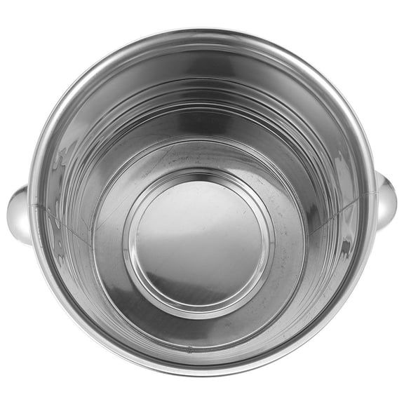 NICERIO Metal Ice Cube Bucket Plated Silver with Large Opening for Cocktail and Party Use