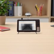 NICERIO Mobile Phone Screen Magnifier Universal Enlarger with Foldable Holder and Retro Tech Gray Design