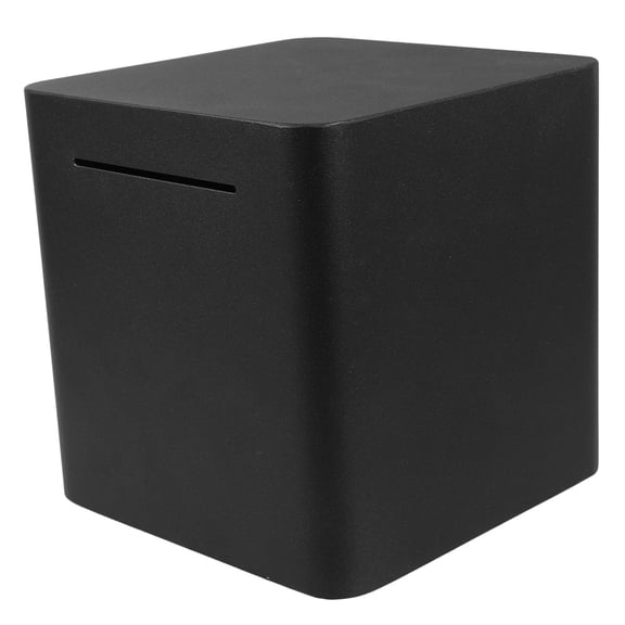 NICERIO Money Jar Bank with Lock Large Capacity Iron Black 1 PCS for Adults