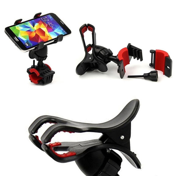 NICERIO Motorcycle Phone Holder with Premium Hard Plastic and 360 Degree Rotation Bike Mount Black