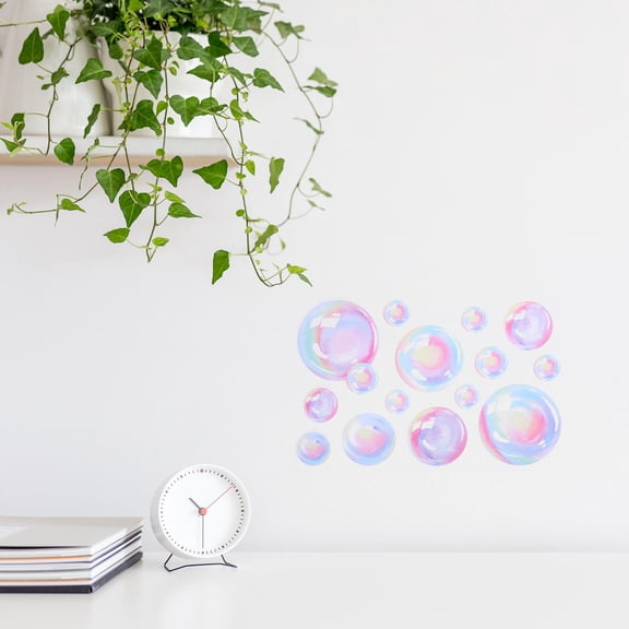 NICERIO Multi Color Ocean Bubble Wall Decals Removable Watercolor Bubble Stickers for Bathtub and Room Decor