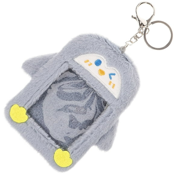 NICERIO Multi Functional Grey Plush Card Protector and Visible Card Sleeve for Office and Daily Use
