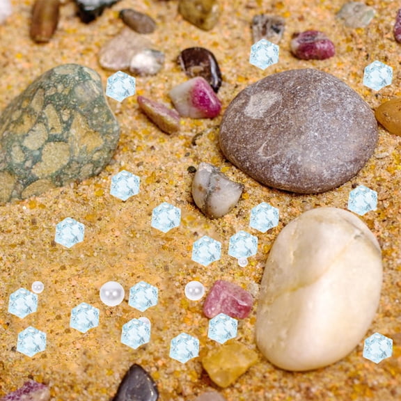 NICERIO Natural Sky Blue Quartz Crystal Chips for Fish Tank Decoration and Landscape