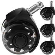 NICERIO Office Chair Casters PU Black Quiet Smooth for Skate Use 4Pcs