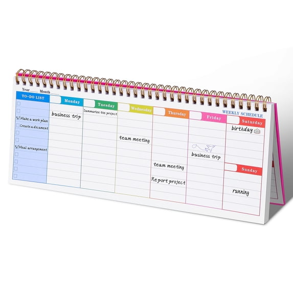 NICERIO Nicerio Pink Weekly Planner for Office Time Management with to-Do List