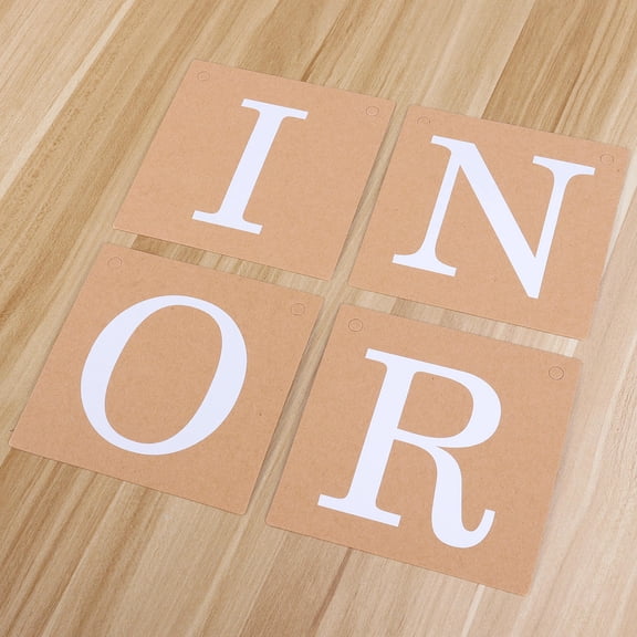 NICERIO Outdoor White Kraft Paper Banner for Party Decoration Sturdy String Included