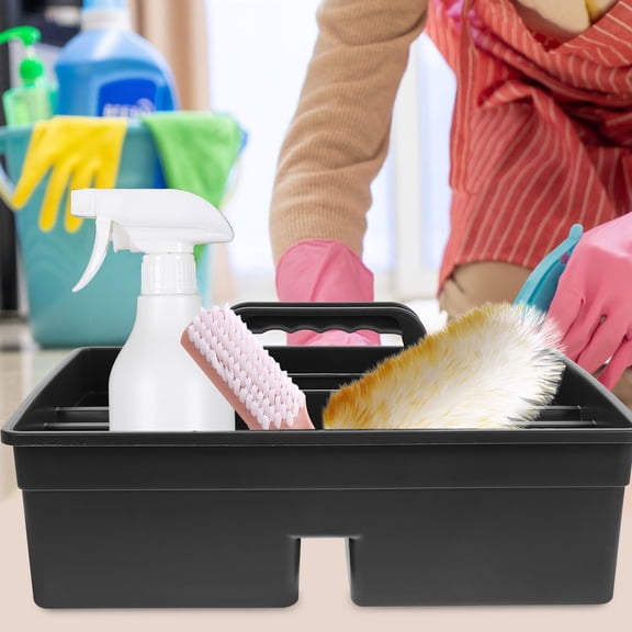 NICERIO Plastic Box Storage for Cleaning Products and Tools 1Set Dark Grey