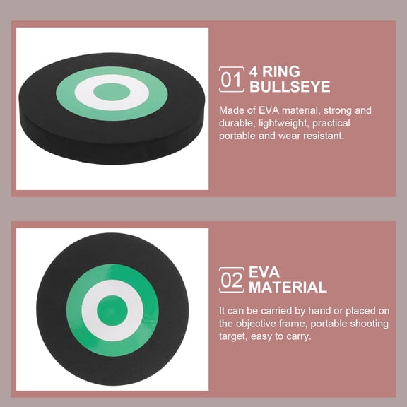 NICERIO Portable Eva Archery Target Board with Clear Scoring Rings for Outdoor Bow Practice and Reusable Arrow Use