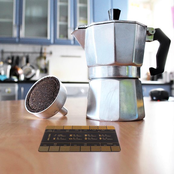 NICERIO Precision Coffee Grind Size Measuring Chart Light Brown for Optimal Brewing and Grinding