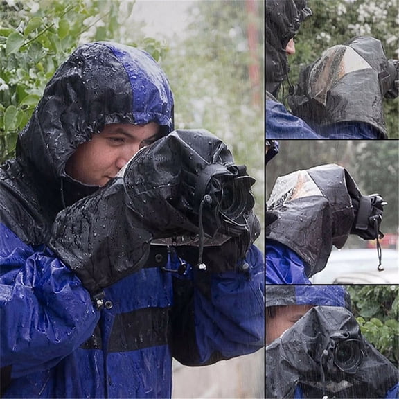 NICERIO Professional Black Camera Cover Protects Against Rain Dust Snow for Photography
