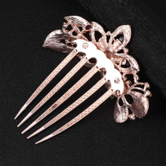 NICERIO Red Hair Comb Bride Headwear Elegant Hair Ornament Perfect for Wedding and Party Decoration