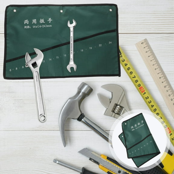 NICERIO Roll Up Canvas Storage Bag for Tools Lightweight Durable Spanner Organizer