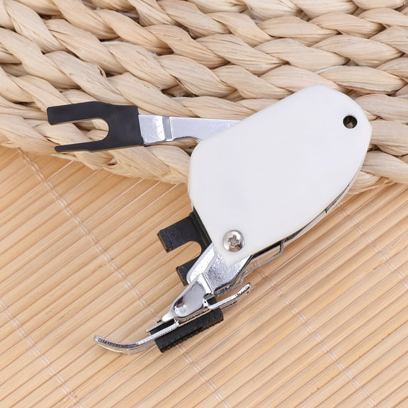NICERIO Durable Screw on Walking Foot with Guide for Sewing Machines Plated Silver and White