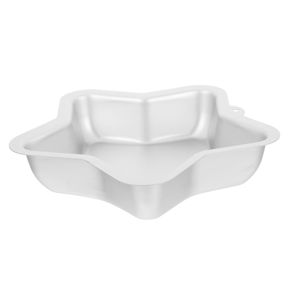 NICERIO Star Cake Pan Aluminum Alloy for Baking Unique Five Pointed Shape Plated Silver Bakeware