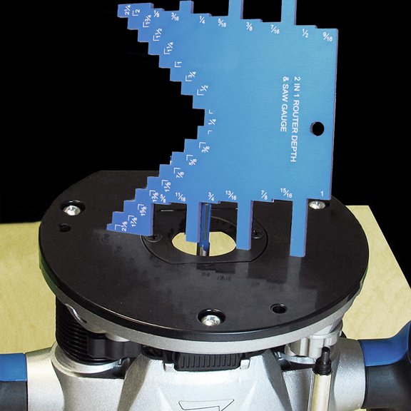 NICERIO Step Depth Gauge for Router and Table Saw Cutting Height Adjust with Aluminum Build