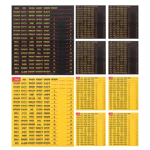 NICERIO Switch Identifier System Stickers for Electric Panel and Breaker Box Labels
