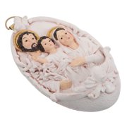 NICERIO Traditional White Holy Water Bowl for Home Catholic Easter Decorations