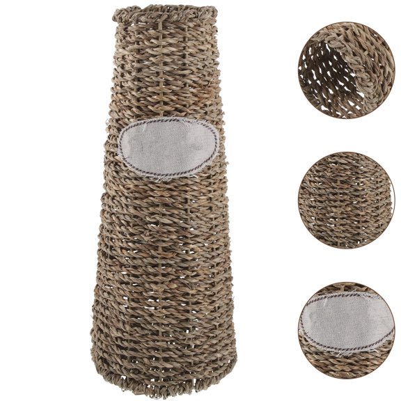 NICERIO Vase Plastic Brown Plastic Decorative Simple Elegance for Home Use 1Set