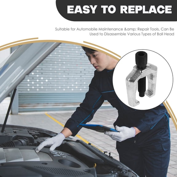 NICERIO Vehicle Ball Joint Puller Plated Silver Car Repair Tool with Stable Design for Automotive Use