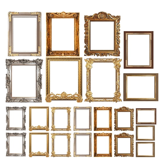 NICERIO Vintage Photo Frame Stickers for Walls in Assorted Colors Self Adhesive Waterproof PVC Decals