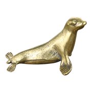 NICERIO Brass Sea Lion Figurine Brass Decorative Home Decor 1Pack